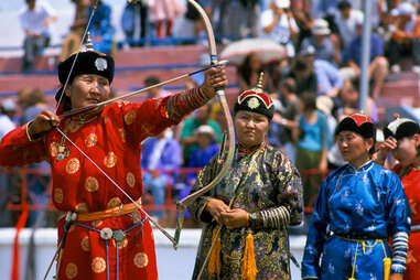 Mongolian archery competition