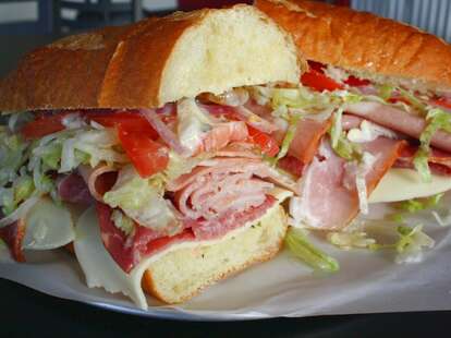 Italian sub at Firehouse Subs in San Diego