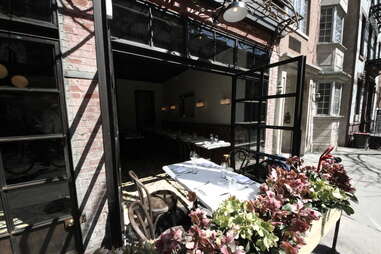 Outdoor seating at Little Prince in Soho