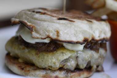 French onion soup burger at Little Prince in Soho