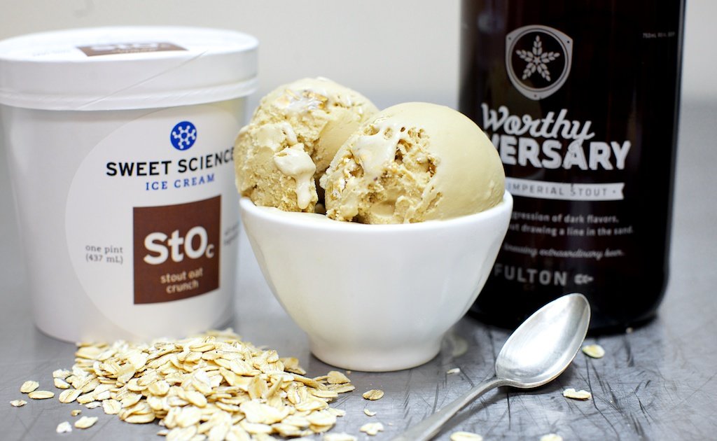 Stout Oat Crunch Ice Cream by Sweet Science and Fulton Eat