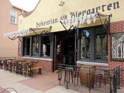 Bohemian Biergarten outside.