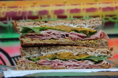 A pressed ham sandwich from Philly's Farm Truck