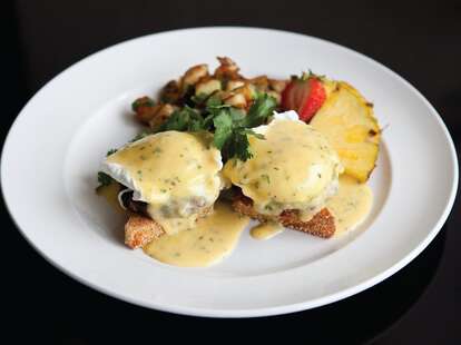 Eggs benedict at the Red Door