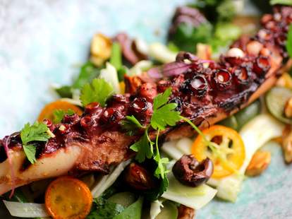 Grilled octopus at Restaurant Michael Schwartz