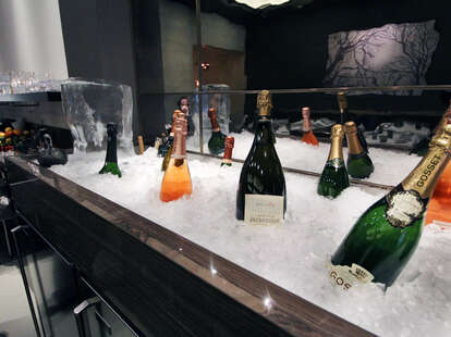 Iced champagne at Brindille