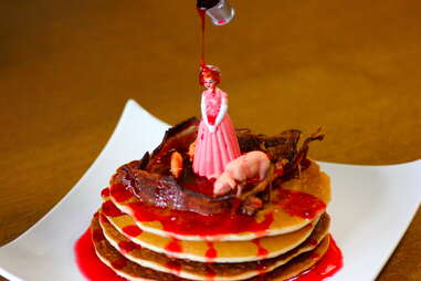 bloody Carrie pancakes at Horror Brunch