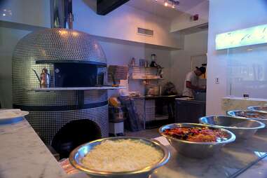 Oven and ingredients at Stanzione 87