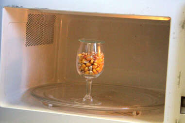 Corn kernels in the microwave at Four Roses