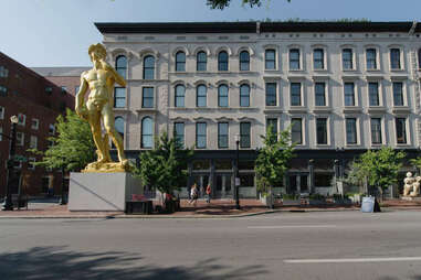 The David sculpture outside 21C Museum Hotel in Louisville