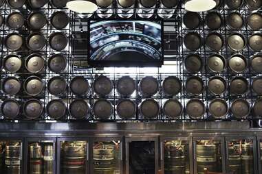 The wall of kegs at Public House