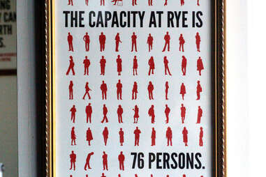 The capacity at Rye sign