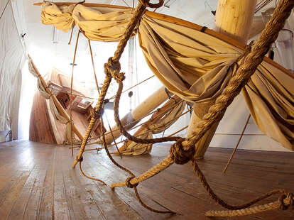 Shipwreck installation at Machine Project in Los Angeles