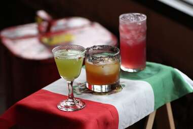 Full drink round-up on Mexican flag
