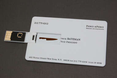 american psycho the musical business cards
