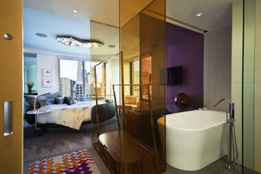 W New York - Times Square Extreme WOW Suite Bedroom/Bathroom