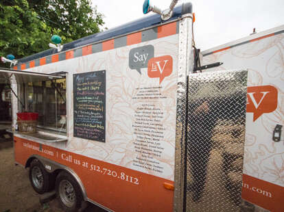 The menu on the Say laV truck
