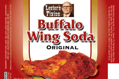 Label of Lester's Fixins' Buffalo Wing Soda