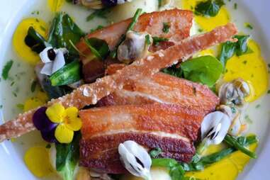 bacon and flower salad