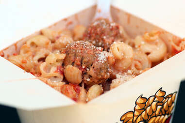 Meatball macaroni and cheese from the Pasta Pot