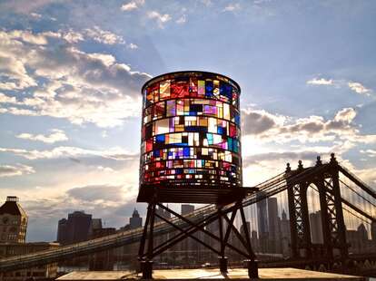 Watertower II sculpture in Brooklyn Bridge Park