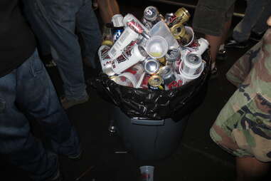 Trash can full of beers at ICP concert