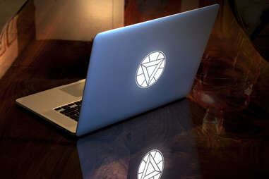 Laptop with Iron Man Arc Reactor