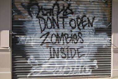 Zombies sign in Nolita