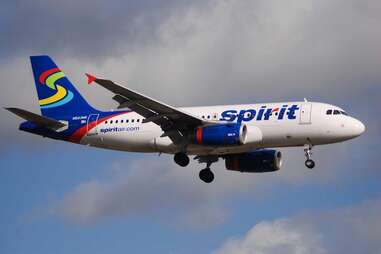 A Spirit Air Lines plane takes off