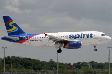 A Spirit Air Lines plane takes off