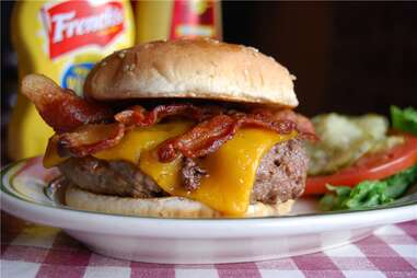 A bacon cheeseburger from Bill's Bar & Burger at Harrah's AC
