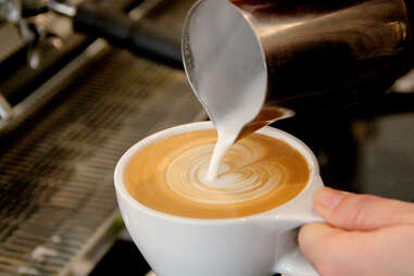 Latte art at Joe Coffee