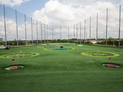 The driving range at TopGolf