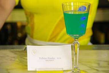 The I'm Afraid I Just Blue Myself cocktail from Arrested Development.