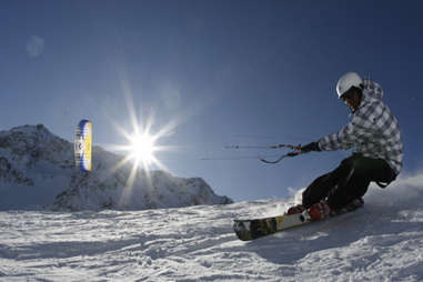 Snow kiting in Siberia
