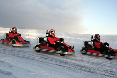 Ice go karting in Siberia