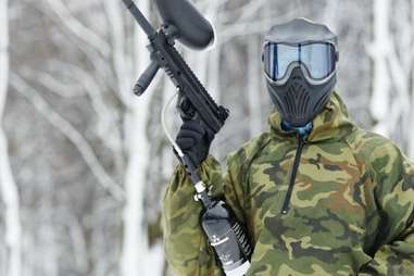 Paintball in the taiga forests of Siberia