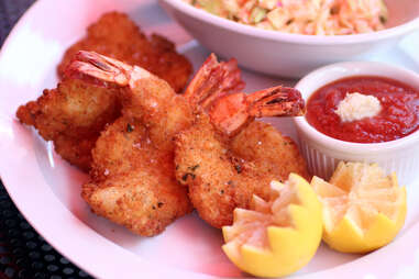 French fried shrimp with lobster coleslaw at Centro Ristorante in River North