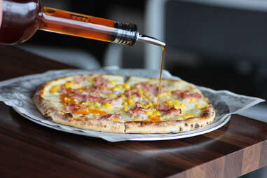 homemade chili oil at Pizzeria Locale Denver