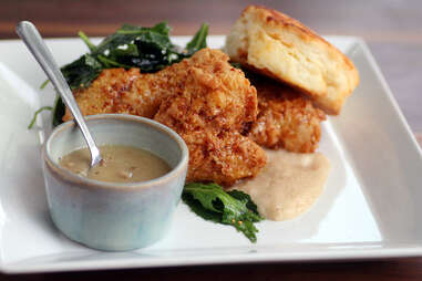 Fried chicken dinner at Endgrain in Roscoe Village