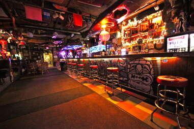 Burt's Tiki Lounge interior in Albuquerque