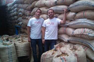 coffee making brothers at Villa Myriam