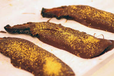 23 karat gold chocolate covered bacon from baconery new york city