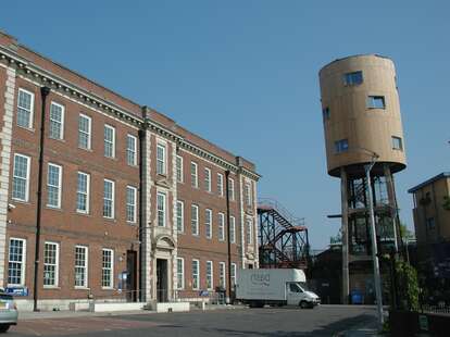 UT water tower spray painted over