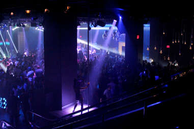 The view of Haven nightclub at the Golden Nugget in Atlantic City from the club's escalators.