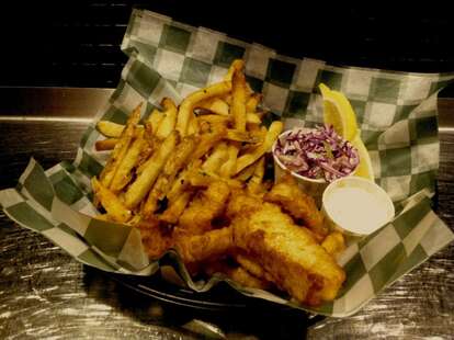 Fish and chips at Red Stag Supperclub