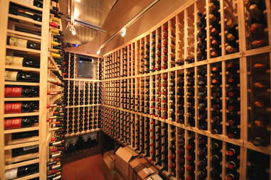 Inside the wine storage at Terzo in Southwest Minneapolis
