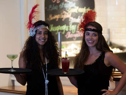 Flapper girls at Carrie Nation Cocktail Club