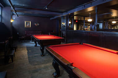 Pool tables at Carrie Nation Cocktail Club