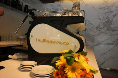 The La Marzocco Strada MP espresso machine at Little Owl